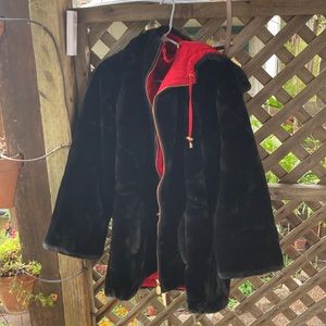 Reversible four fur winter jacket